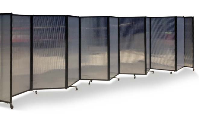 Image of the 360 polycarbonate room divider.