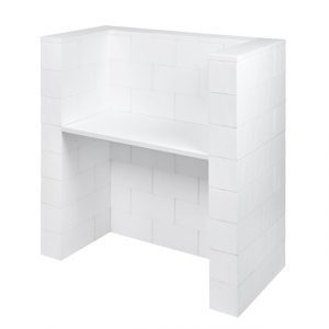 EverBlock Office Desk with Privacy Kit