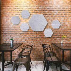 Wall-Mounted SoundSorb Acoustic Hexagons for restaurant