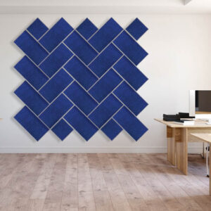 Wall-Mounted SoundSorb Acoustic Rectangles used in an office