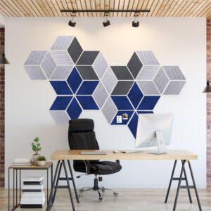 Wall-Mounted SoundSorb Acoustic Rhomboids