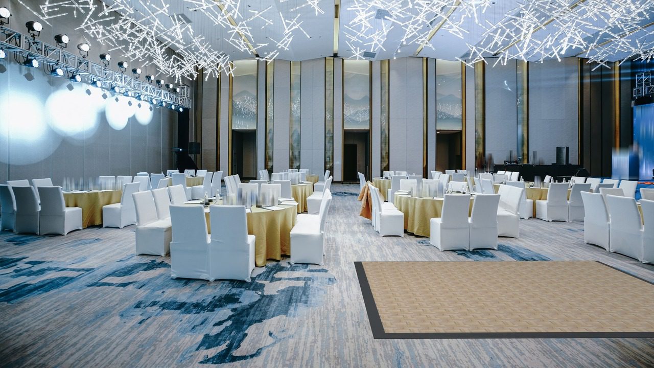 Wedding reception room with an Everdance floor