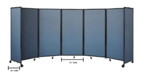 A Blue Room Divider 360 with wheels