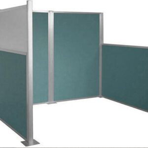 Modular wall for office space with polycarbonate window