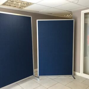 Mobile Office Divider (Custom Print) - Portable Partitions Company