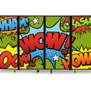 Room Divider 360 (Custom Printed) with large pop art writing